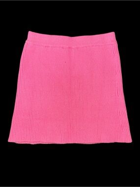Zara Hot Pink Ribbed Mini Skirt
